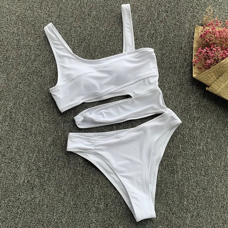 Womens - Bikini Set One Shoulder