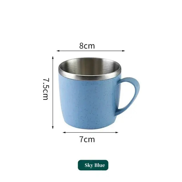 Double Layer Anti-Scalding Stainless Steel Cups