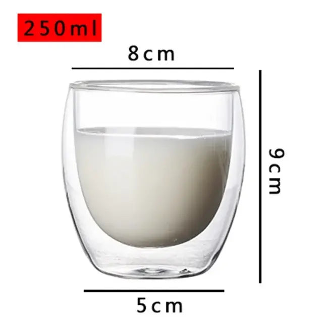 Heat Resistant Double Wall Glass Cup