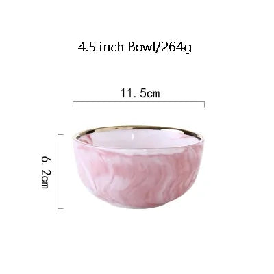 Dinnerware Dinner Plates - Pink Marble