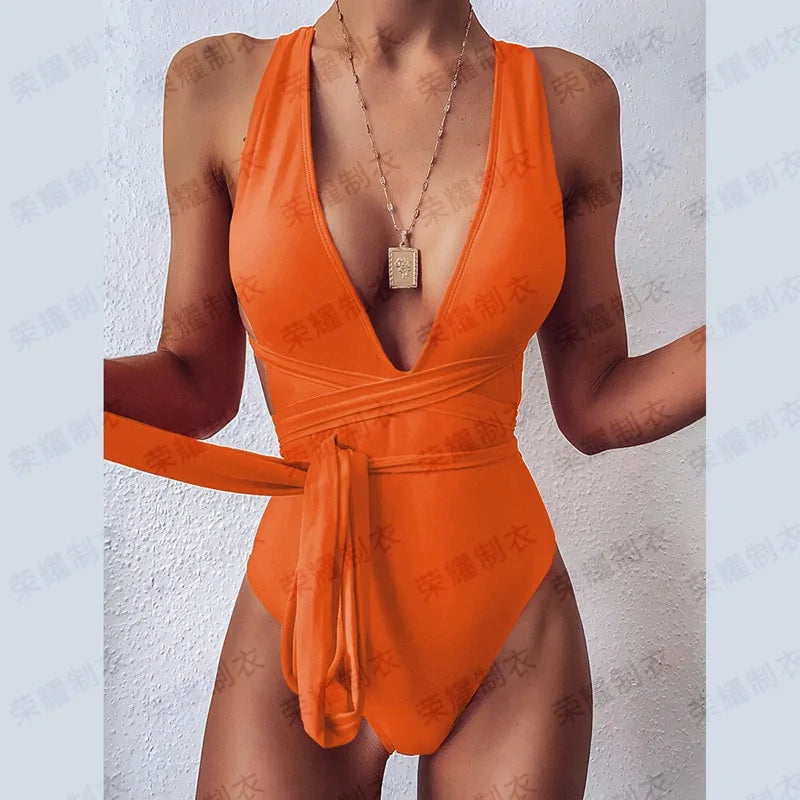 Women Lucious Red One Piece Swimsuit