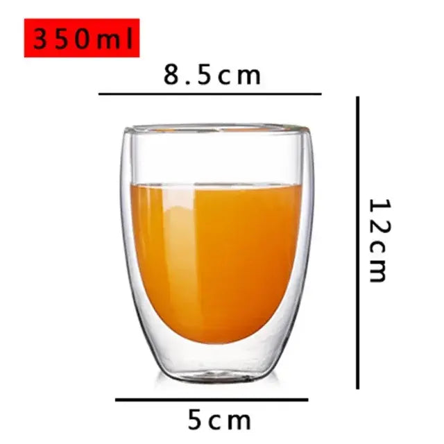 Heat Resistant Double Wall Glass Cup