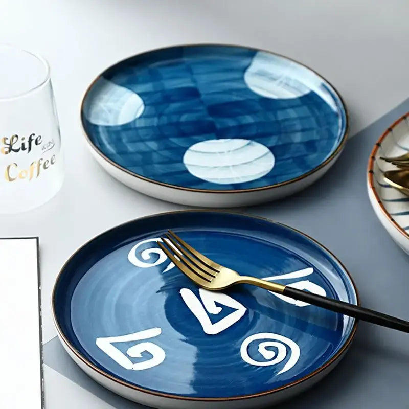 Nordic Style Hand Painted Ceramic Plate