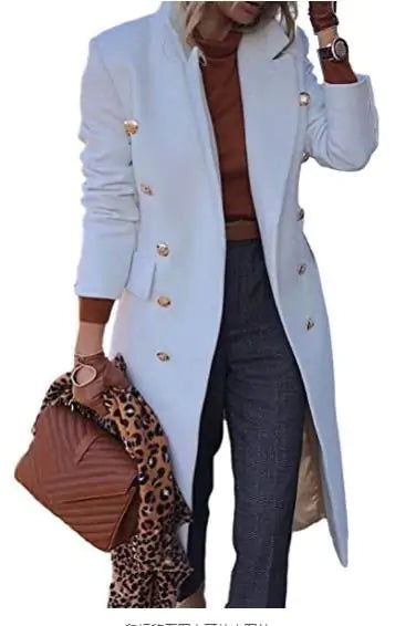 Women - Double Breasted Long Blazer