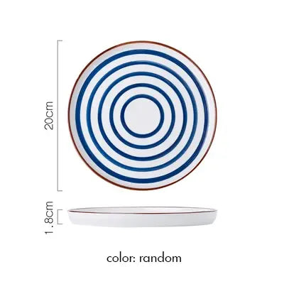 Nordic Style Hand Painted Ceramic Plate