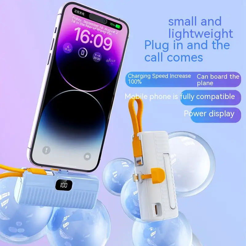 Portable Phone Charger - Power Bank Capsule