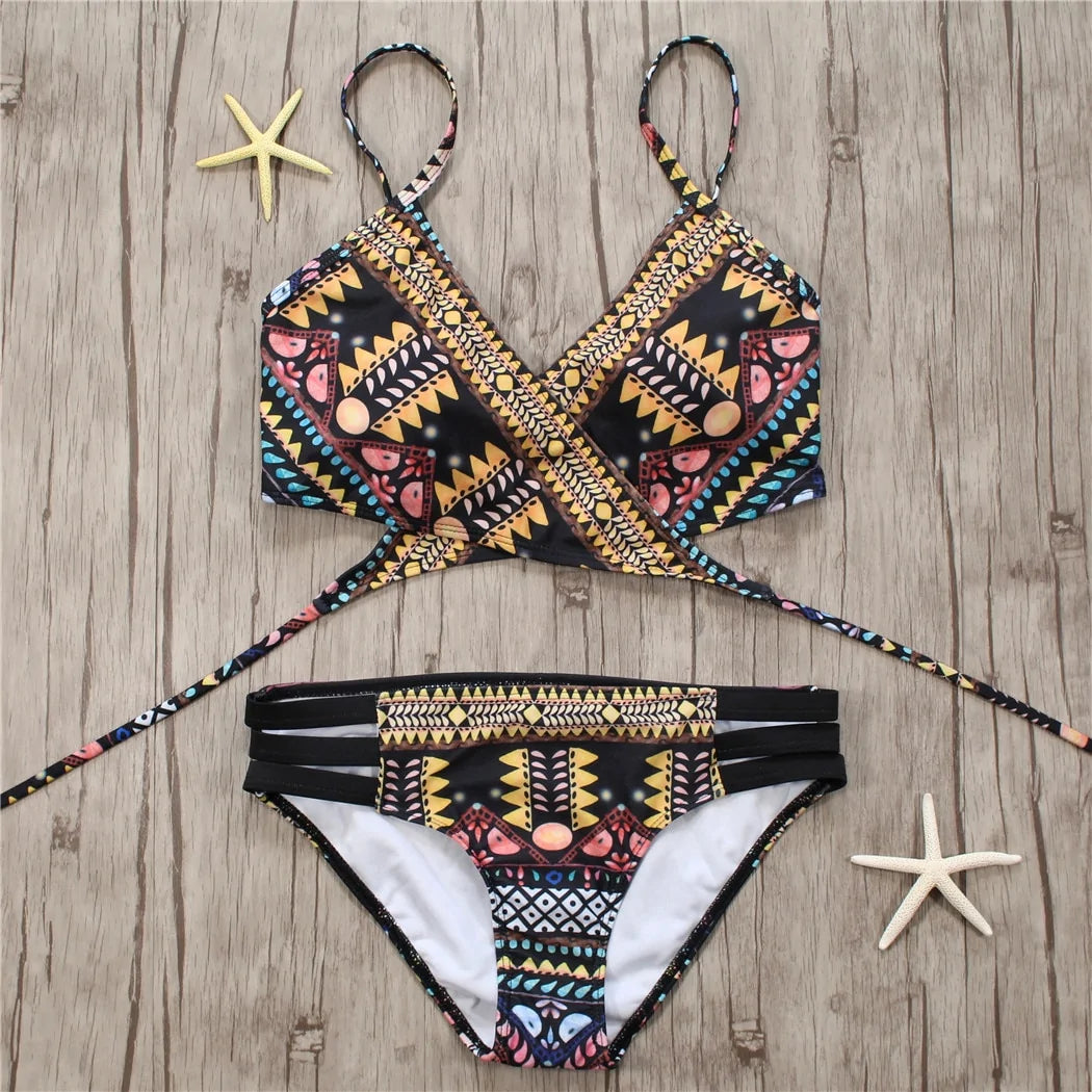 Womens - Aztec Bandage Bikini