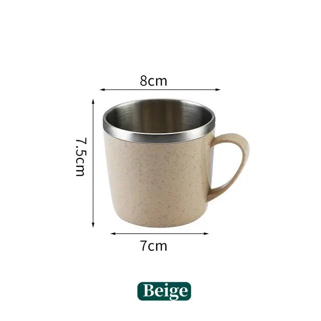 Double Layer Anti-Scalding Stainless Steel Cups