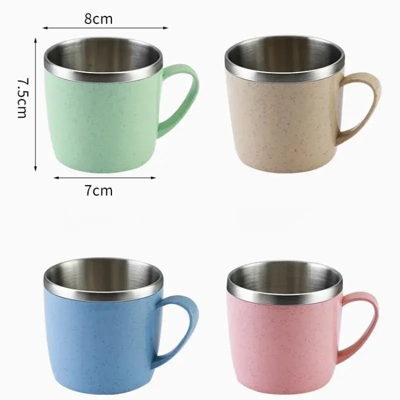 Double Layer Anti-Scalding Stainless Steel Cups