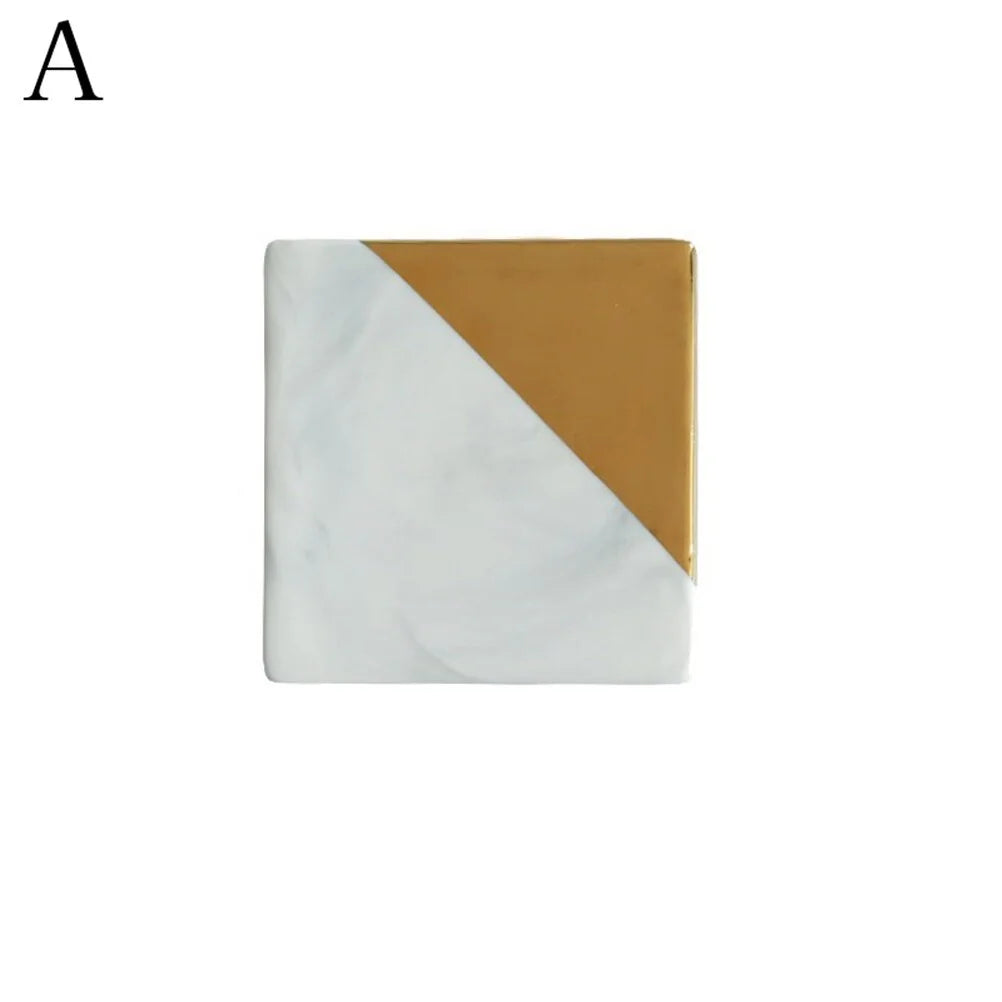 Cermaic Coaster - Gold Marble