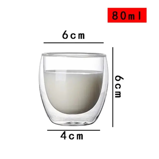 Heat Resistant Double Wall Glass Cup