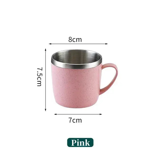 Double Layer Anti-Scalding Stainless Steel Cups