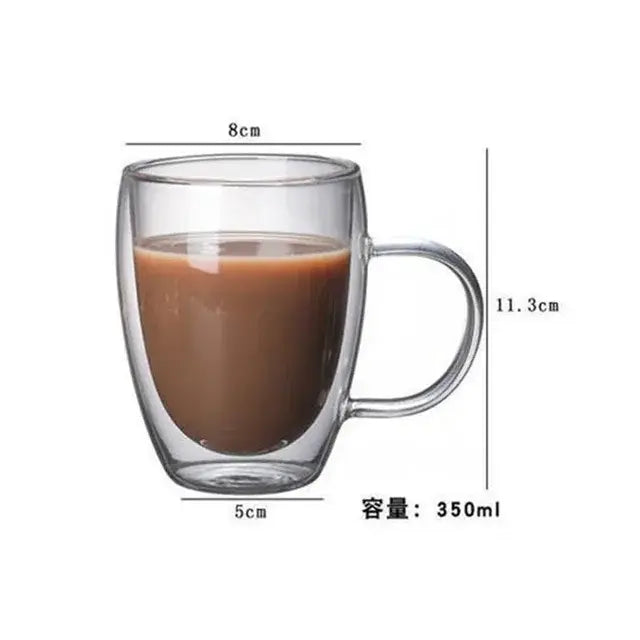 Heat Resistant Double Wall Glass Cup